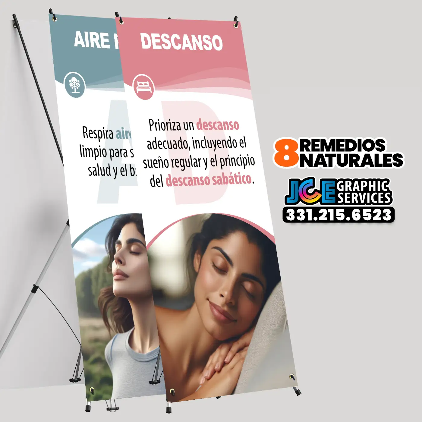 8 Remedios Naturales (ADELANTE) - Banners Araña/Trípode
