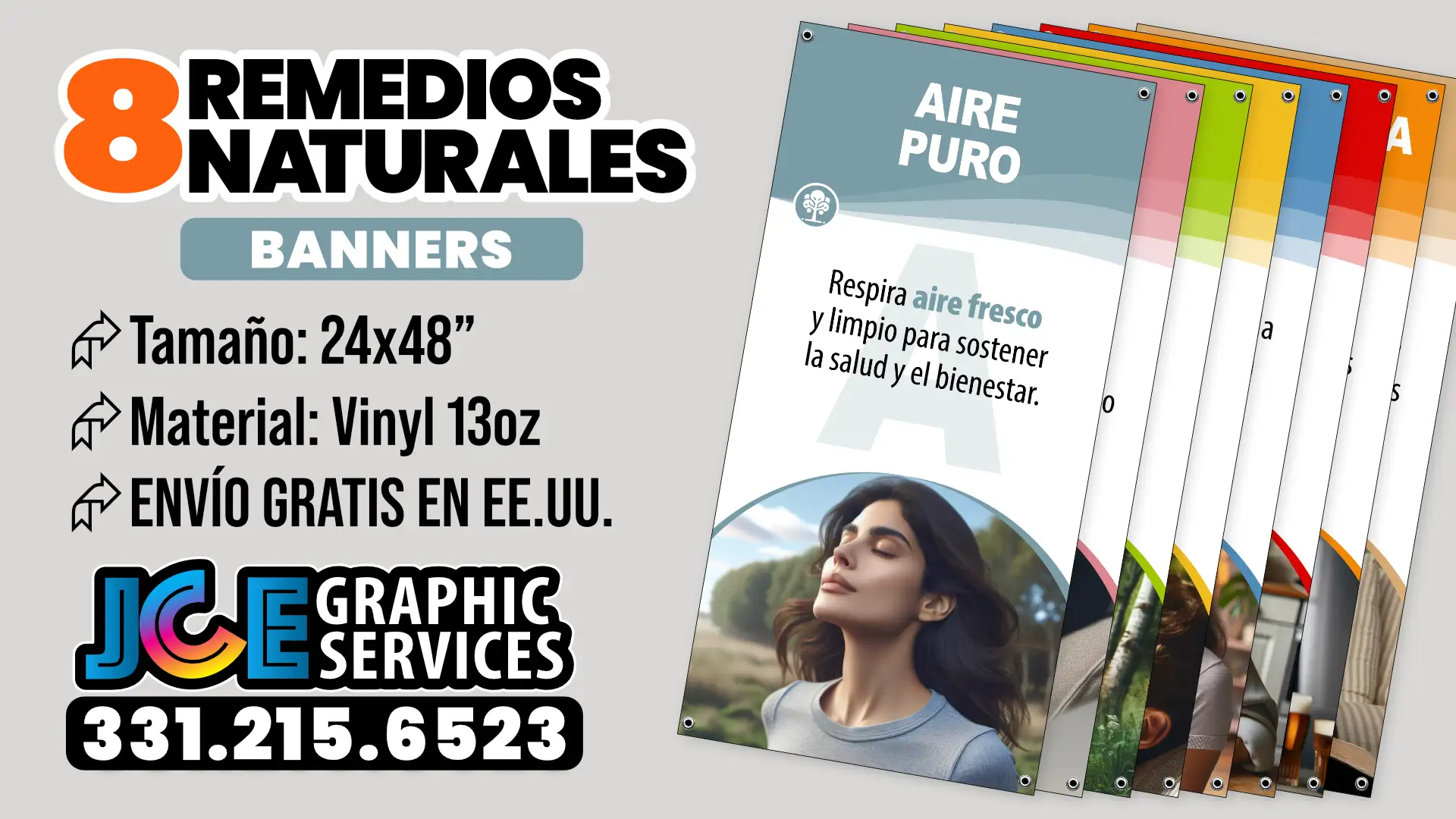 8 Remedios Naturales (ADELANTE) – Set de Banners Educativos