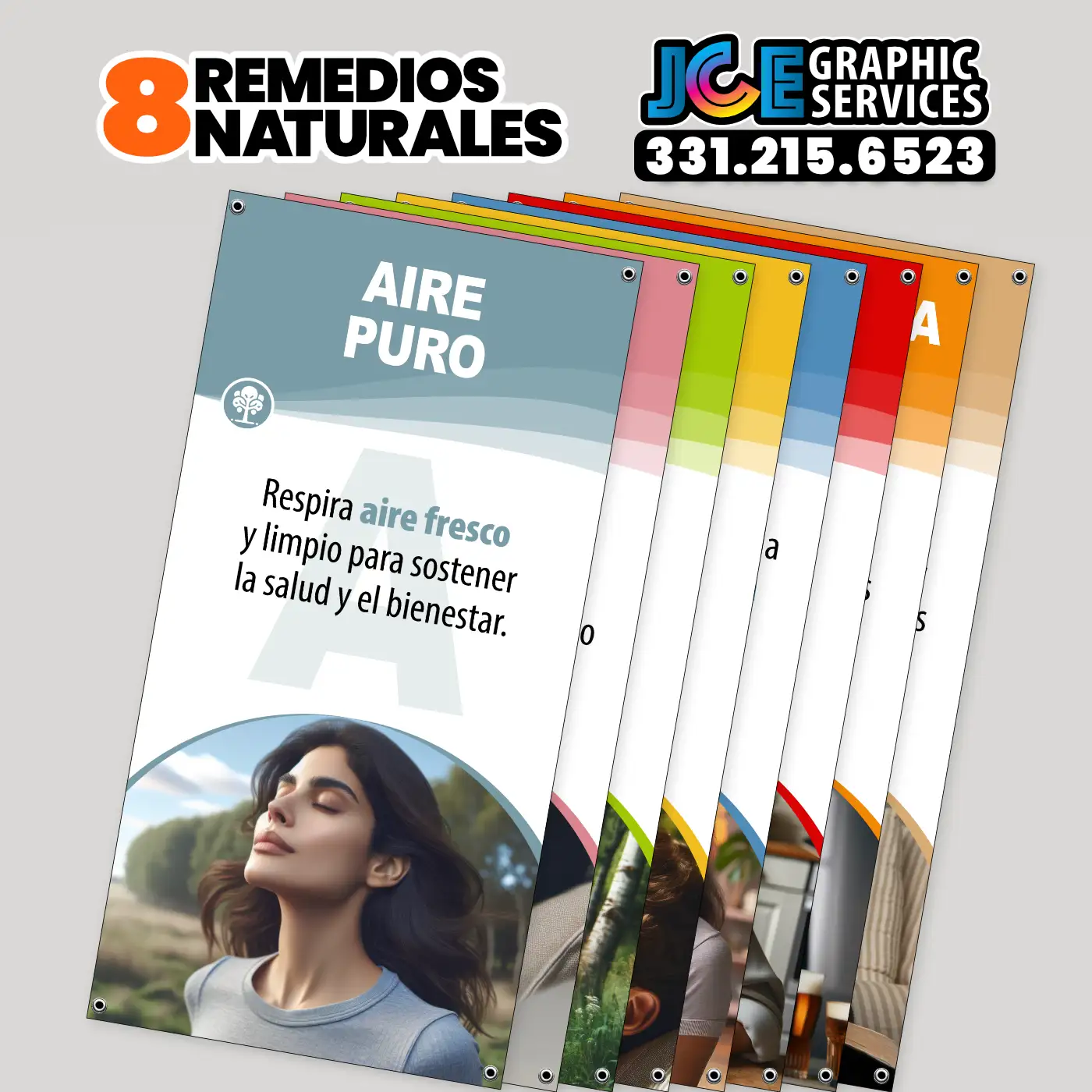 8 Remedios Naturales (ADELANTE) – Set de Banners Educativos