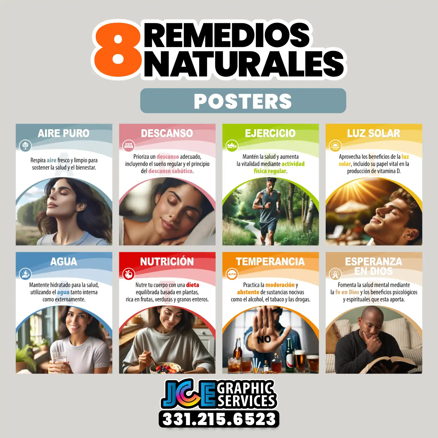 8 Remedios Naturales (ADELANTE) - Pósters