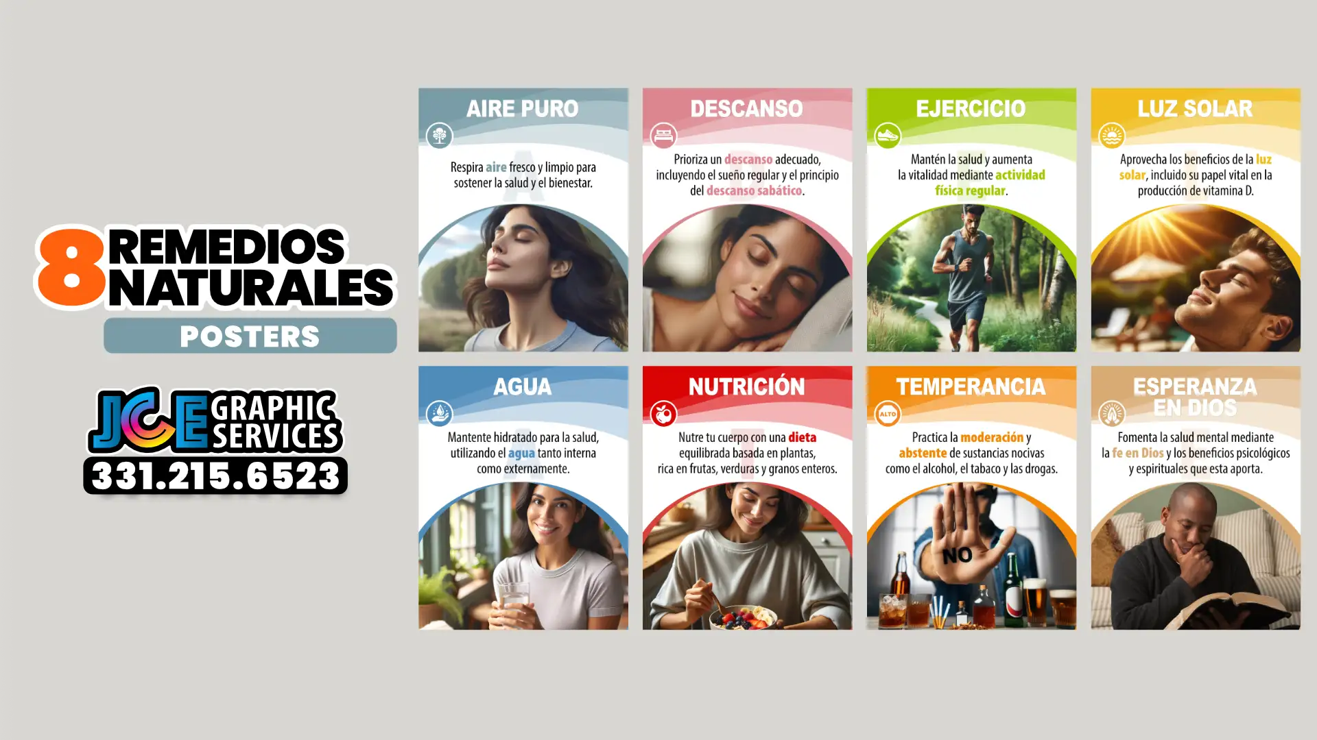 8 Remedios Naturales (ADELANTE) - Pósters
