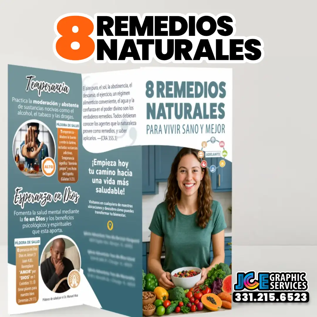 8 Remedios Naturales (ADELANTE) – Tríptico