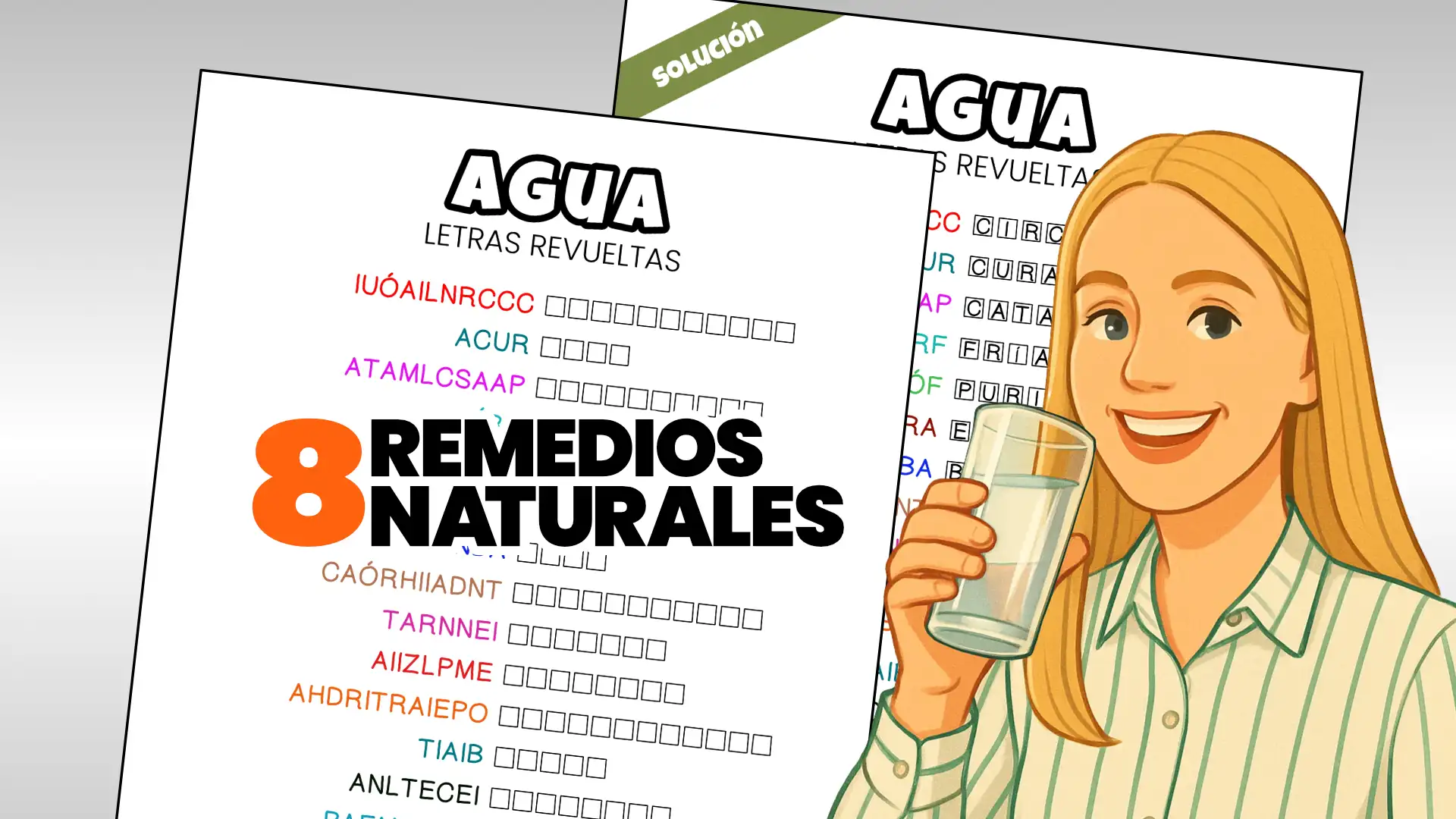 Agua letras revueltas
