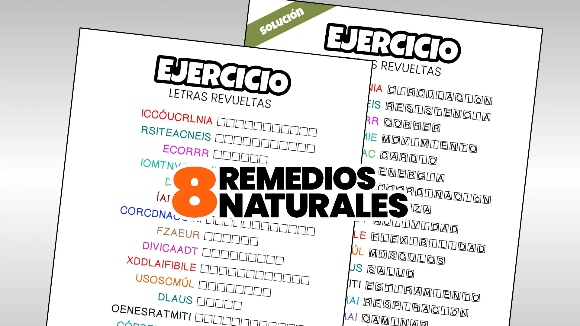 Ejercicio letras revueltas