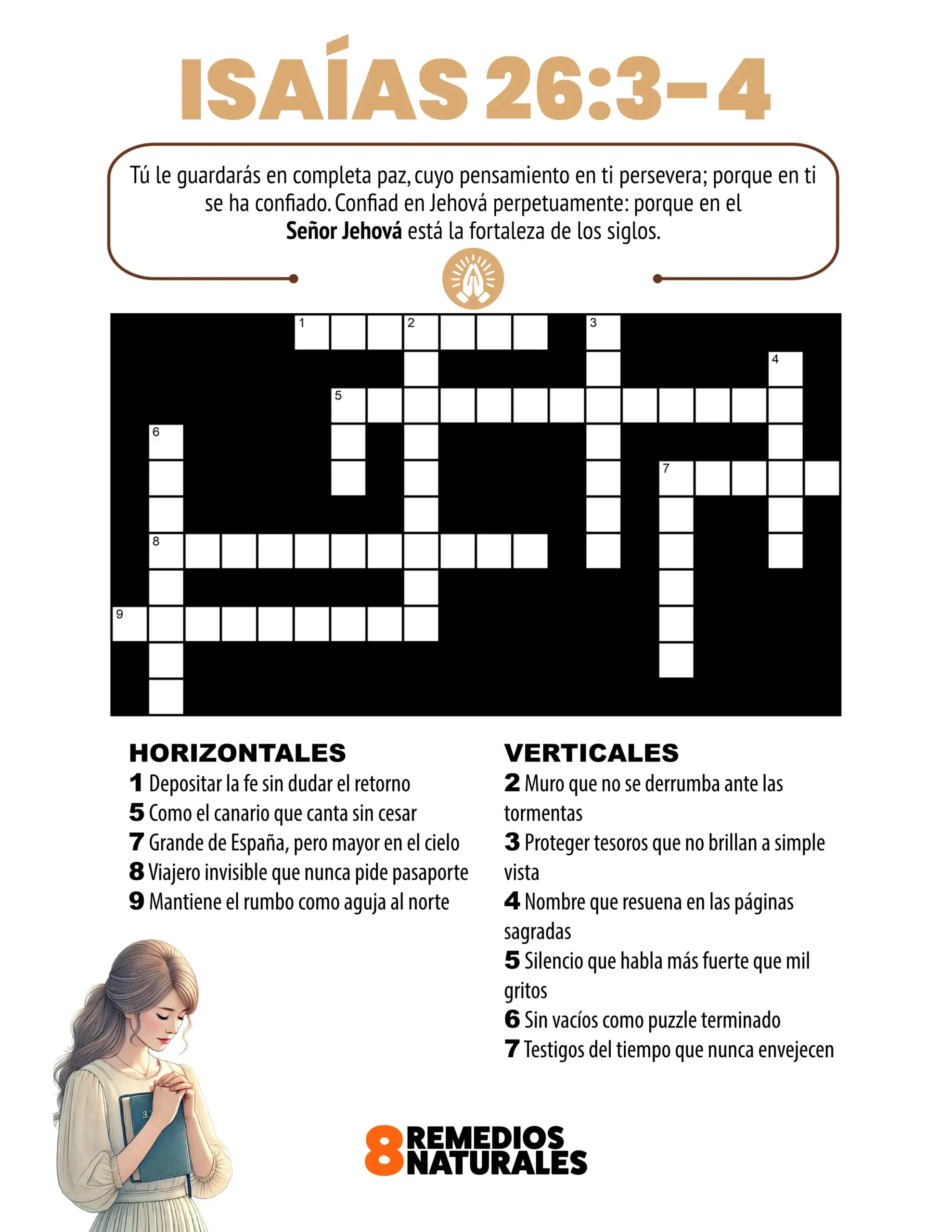Isaías 26:3-4 crucigrama