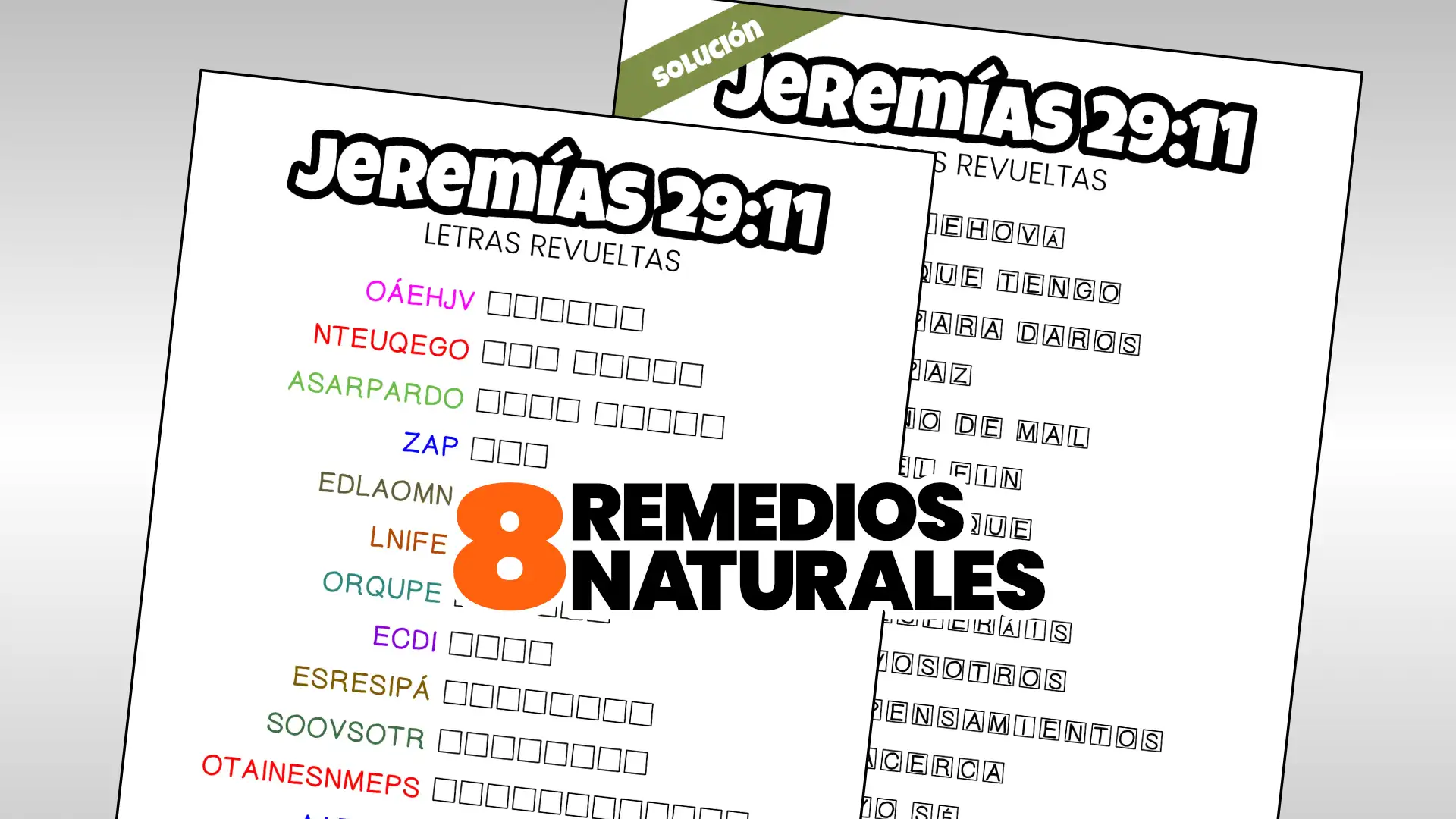 Jeremías 29:11 letras revueltas