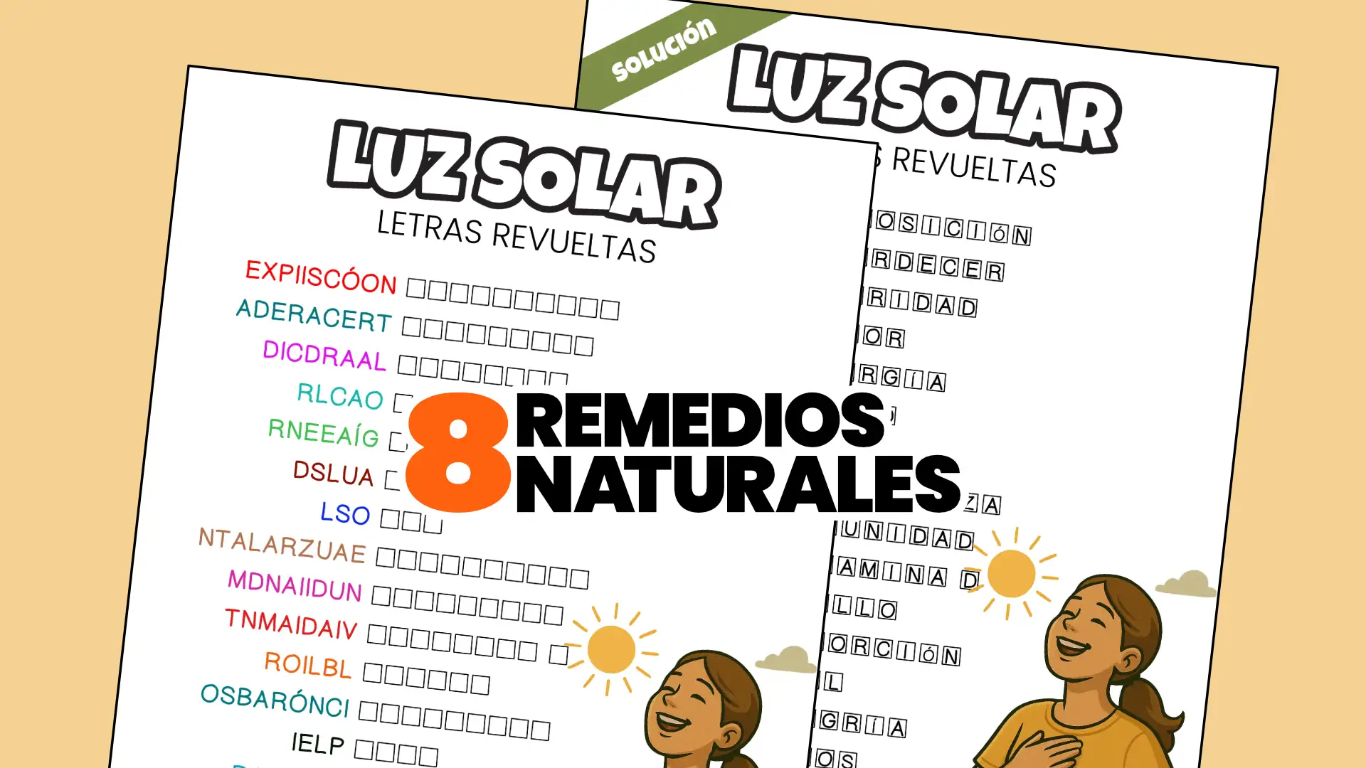 Luz Solar letras revueltas