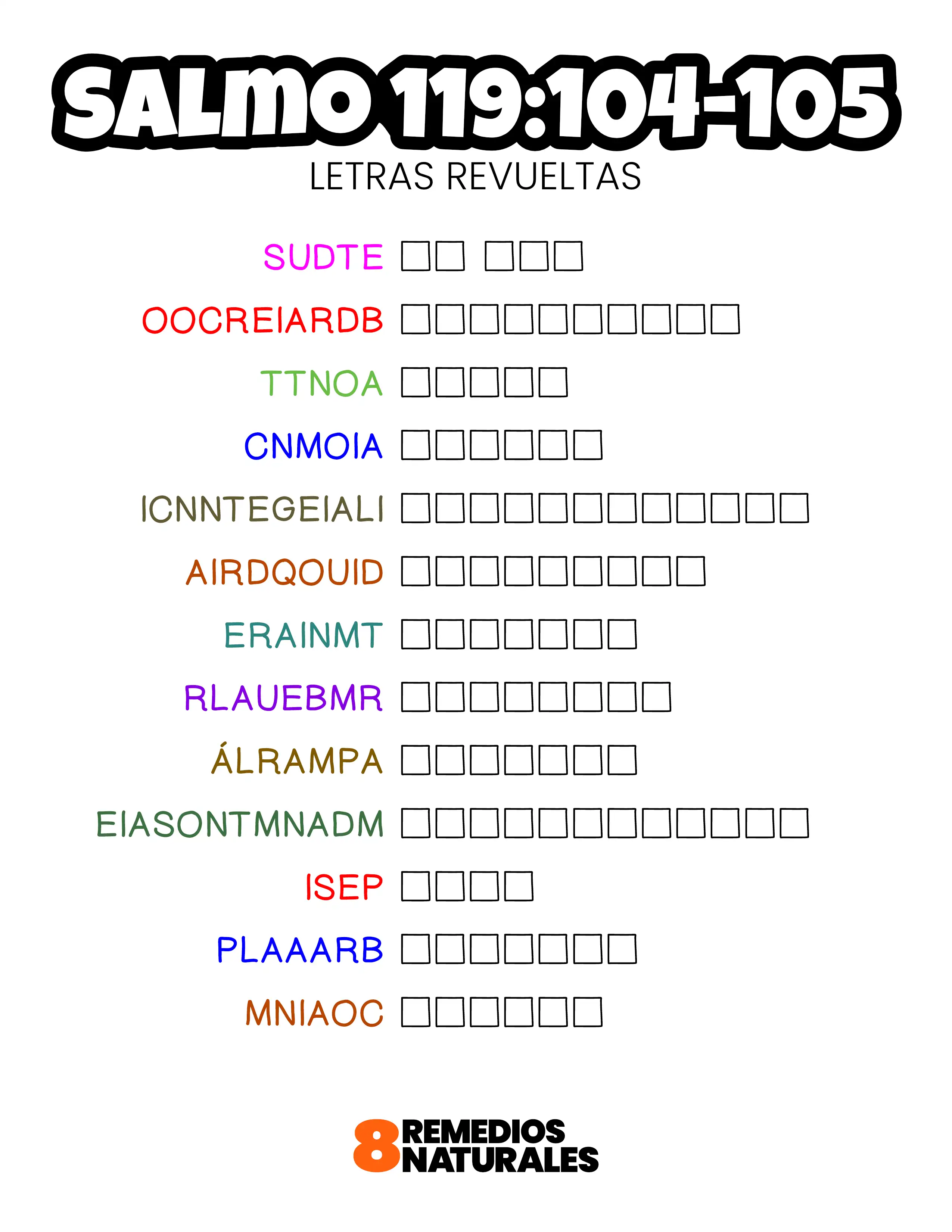 Salmo 119:104-105 letras revueltas