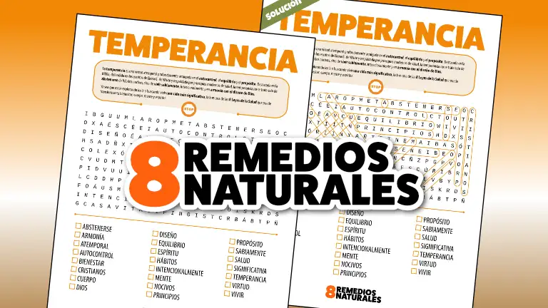 Temperancia: Sopa de Letras